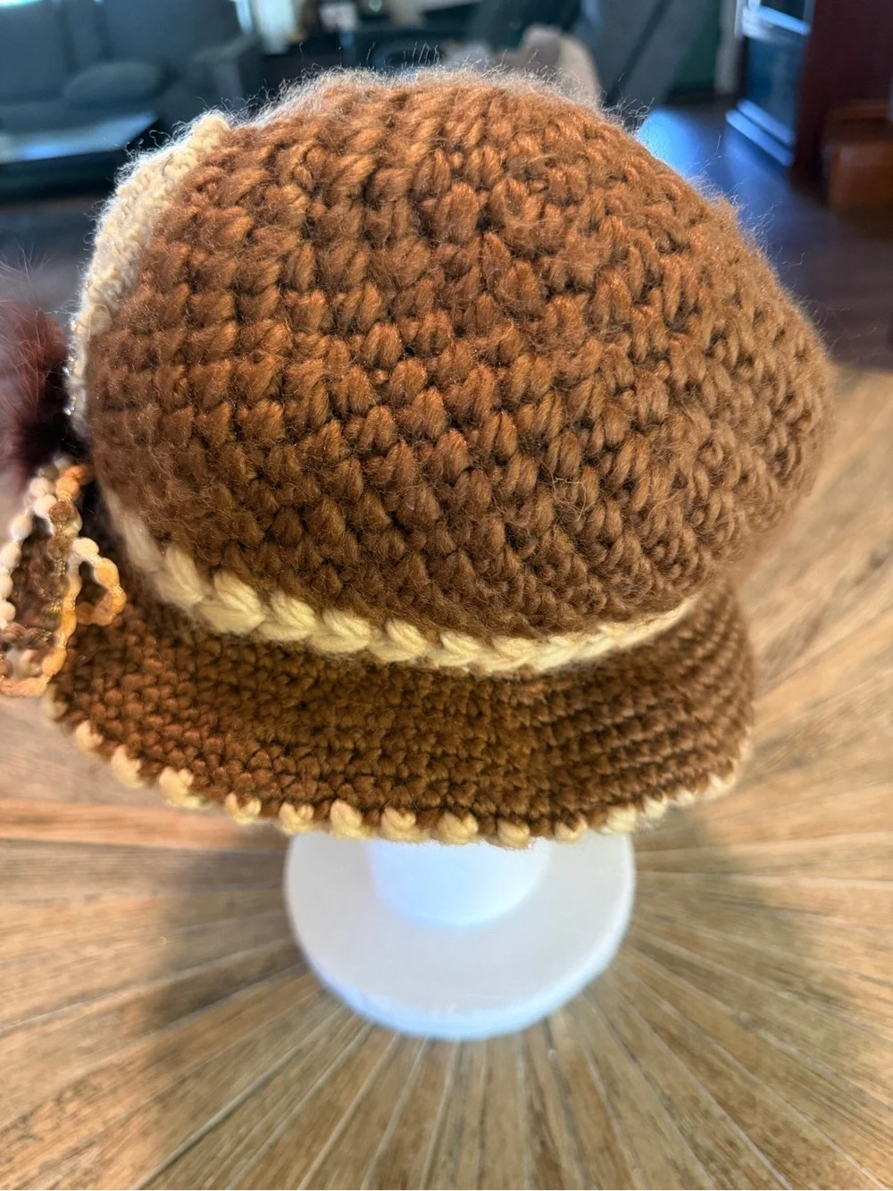 Vintage Hat British Lady Cloche Hat Brown Downton Abbey Granny Halloween Costume